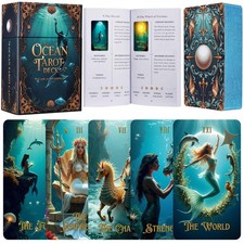 XSYLOHXL Ethereal & Celestial Ocean Tarot Deck for Beginners, Unique Marine F...