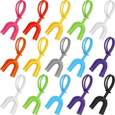 Dunzy 20 Pcs Football Mouth Guards with Strap Bulk Sports Adult, Colorful