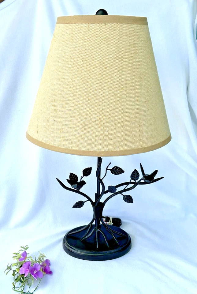 Lámparas de mesa de metal para árboles y pájaros 29,5" de alto Foto 3 de 4