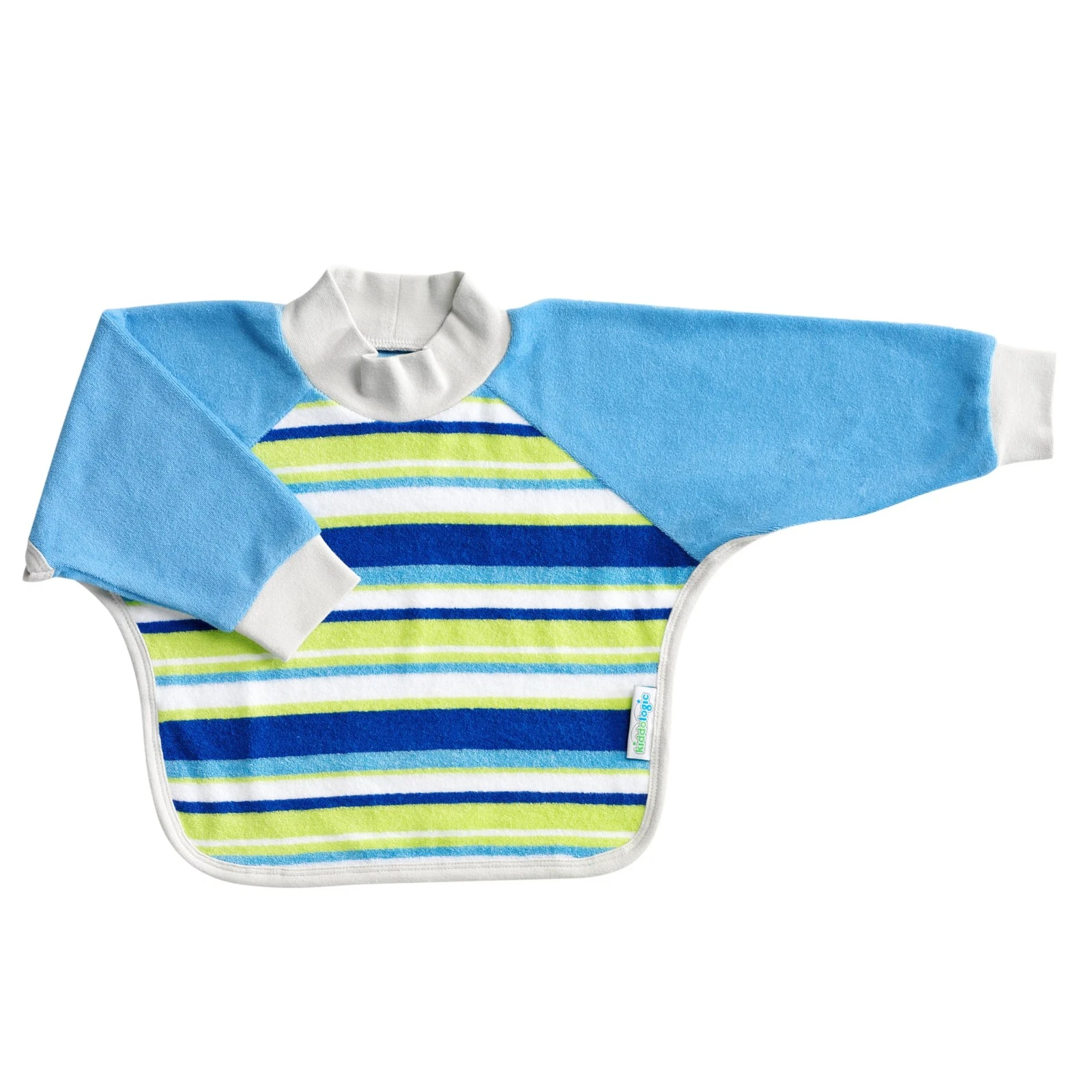 Bibit-all Baby Feeding Bib, Long Sleeves with Ribbed Cuffs and High Collar, S...