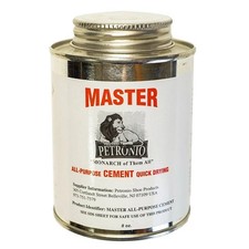 Masters All Purpose Cement 8 Oz. Glue Leather Rubber Wood Glass Brush in Can