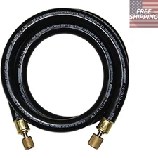 Heavy-Duty 1/2" Diameter Refrigerant Hose - 6' Length, Black, Certified
