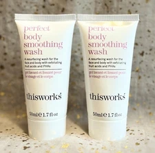2x~thisworks~Perfect Body Smoothing Wash~50ml / 1.7 fl oz each~Travel Size~NWOB~
