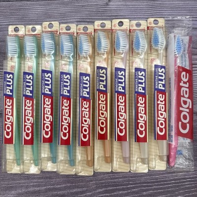 10 LOT Vintage 1990s Colgate Sensitive Gums Plus Compact Head Diamond Extra Soft