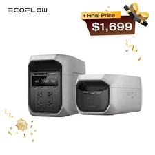 EcoFlow DELTA 3 Max Plus 2048Wh Portable Power Station with 2048Wh Extra Battery