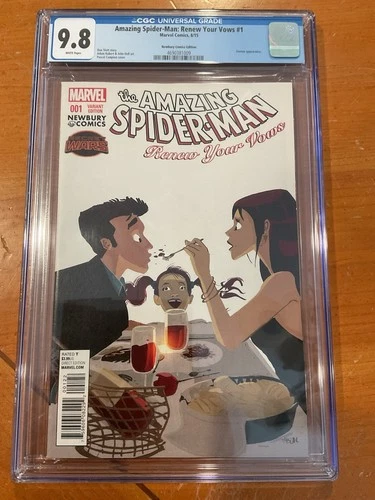 AMAZING SPIDER-MAN RENEW YOUR VOWS # 1 NM NEWBURY COMICS PASCAL CAMPION CGC 9.8