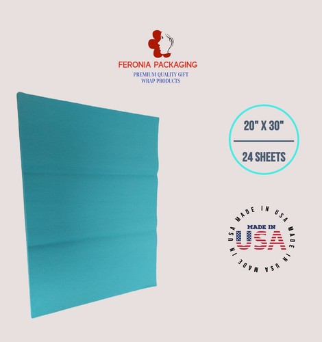 Caribbean Teal Tissue Paper Squares Bulk 24 Sheets Premium Gift Wrap and Art ... - Picture 2 of 8