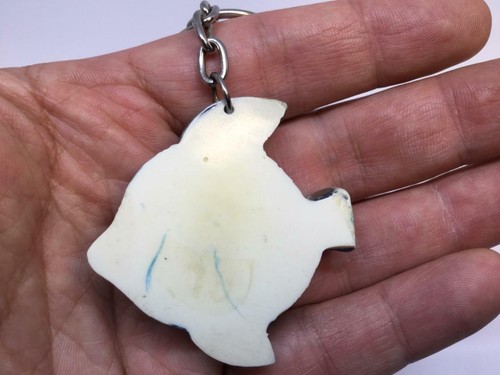 Vintage ACAPULCO Souvenir Keyring TROPICAL BLUE FISH Keychain Ancien Porte-Clés - Picture 11 of 12