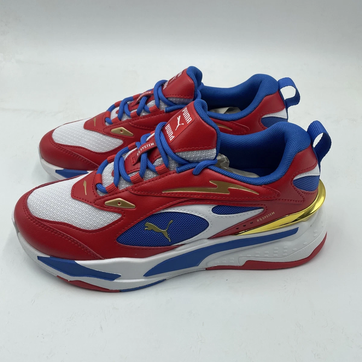 PUMA RS Fast RWB JR Boys Sneakers White Red Blue Gold 388344 01