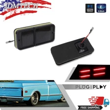 Pair Red Deluxe Side Marker Lights Turn Signals For 1968-1972 Chevy GMC Truck