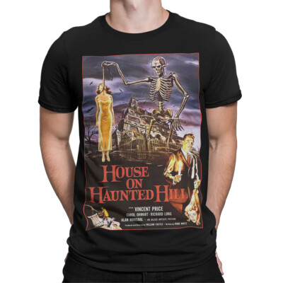 House on Haunted Hill Halloween Movie Poster T-Shirt Retro Classic Horror 1#HMP