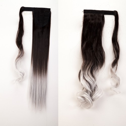 Extension capelli veri lunghi SPESSI avvolgenti come clip umana coda di cavallo NATURALE - Foto 28 di 35