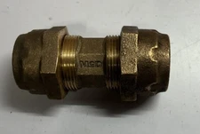 1-1/4" CTS Compression Straight Coupling Brass (Lead-Free AY McDonald