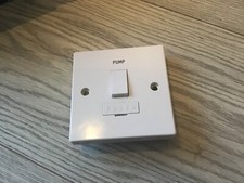 1 off White 13a DP Switched Fused Spur Connection square edge type -  Quattro