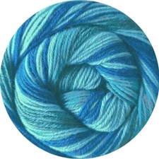Cascade Yarns ::Heritage Prints #165:: sock wool yarn Azure Stripe Swatch