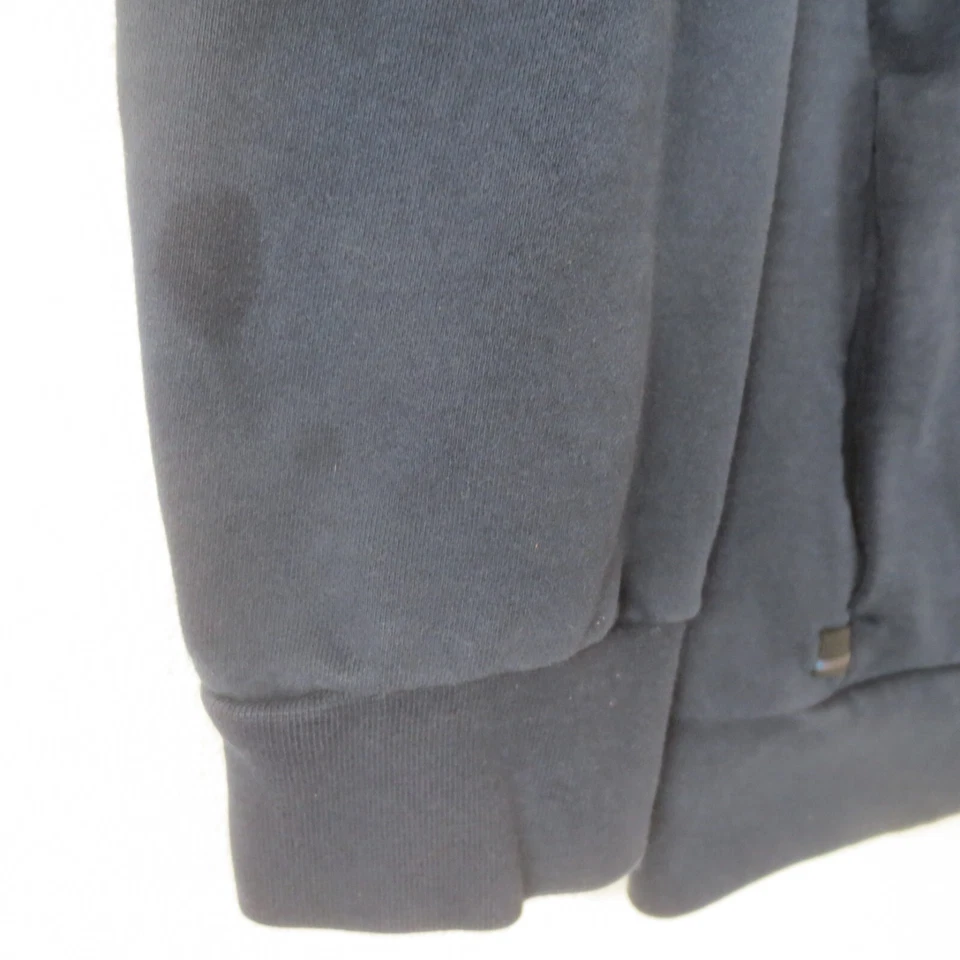 Moletom Oakley Lockup com capuz masculino XL azul marinho pulôver soletrado logotipo gráfico - Imagem 4 de 4