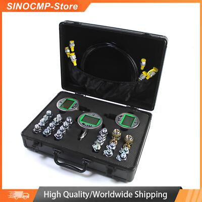 #ad 16Mpa70Mpa Digital Hydraulic Pressure Gauge Test Kit for CAT Komatsu John Deere $299.00