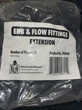 Hydro Flow Ebb & Flow Tub Outlet Fitting Extension Bag of 10 Hydroponic 
