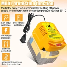 Fast Battery Charger for Dewalt 20V 60V Li-ion Battery Charger Station with LED