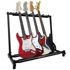 5 Core Multi Guitar Rack Stand Floor 5 Slot Acoustic Electric Guitars Holder