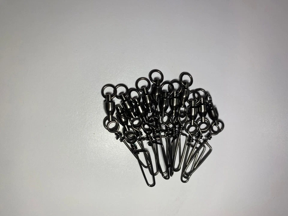 12 Snap Swivels #4 Stainless Steel Coastlock Fishing Trot Line Duck Goose Decoy - Image 3 of 3