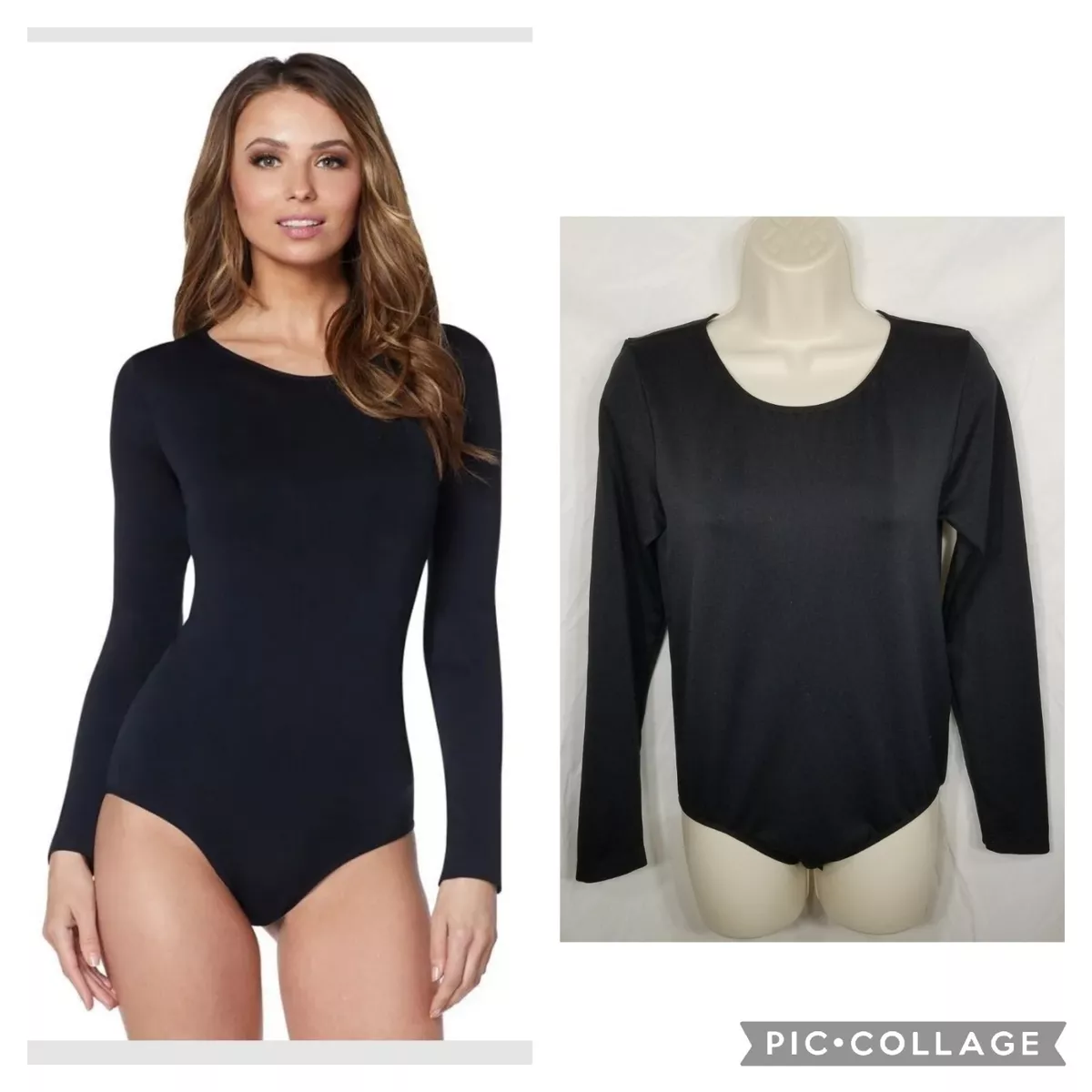 Womens Adult Spirit Halloween 01244151 Black One Piece Long Sleeve Bodysuit  M/L