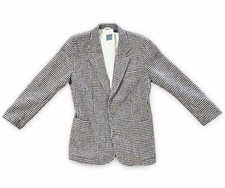 Fitted Blazer Liz Sport by Liz Claiborne Houndstooth Check Vintage 80s Size 2P