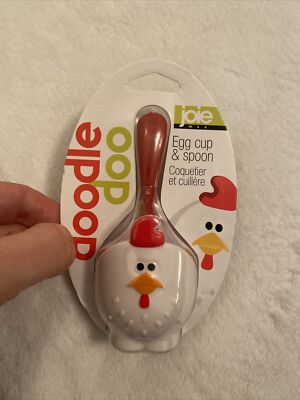 JOIE MSC DOODLE DOO EIERBECHER & LÖFFEL NEU (b1)