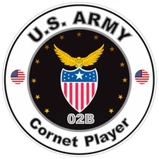 United States Army Cornet Player Bumper Sticker Military Soldier Decal 5"