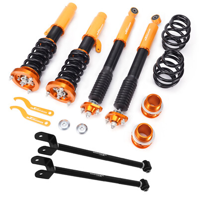 Gewindefahrwerk Dämpfung einstellbar for BMW 3er E46 318i + 2 Querlenker Parts