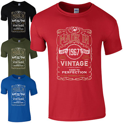 UKPrintwear Made in 1967 Birthday T-Shirt