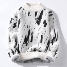 Men's Fashion Sweater - Loose Fit Knitted Pullover, Warm Round Neck Winter S-2XL
