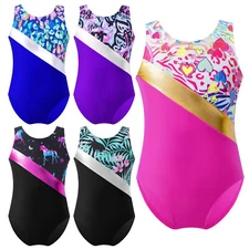 Girls Cute Ballet Dance Leotard One-Piece Gymnastic Bodysuit Beach Pool Swimwear