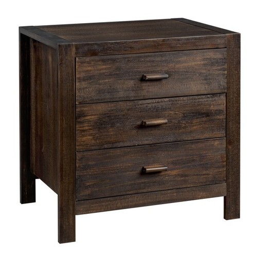 2pc Wood Nightstand End Side Table with 3 Drawer for Living Room, Bedroom,Office - Picture 11 of 12