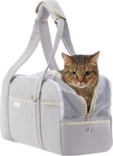 Machamie's Luxury Grey Pet Carrier Small Dog Cat up to 15lbs purse NEW