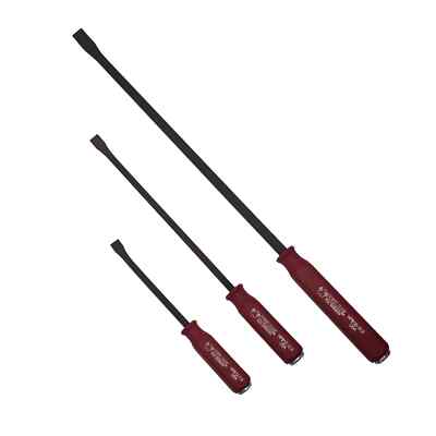 Wilde USA 3-Piece Hard Cap Handle Pry Bar Set w/ 12'', 17'' & 25'' Length Bars