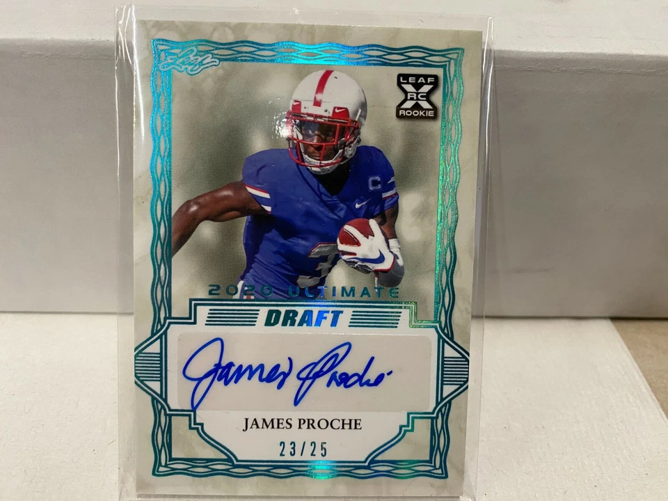2020 Leaf Ultimate Draft James Proche XRC 23/25 RC Auto Card #3406 - Image 3 of 4
