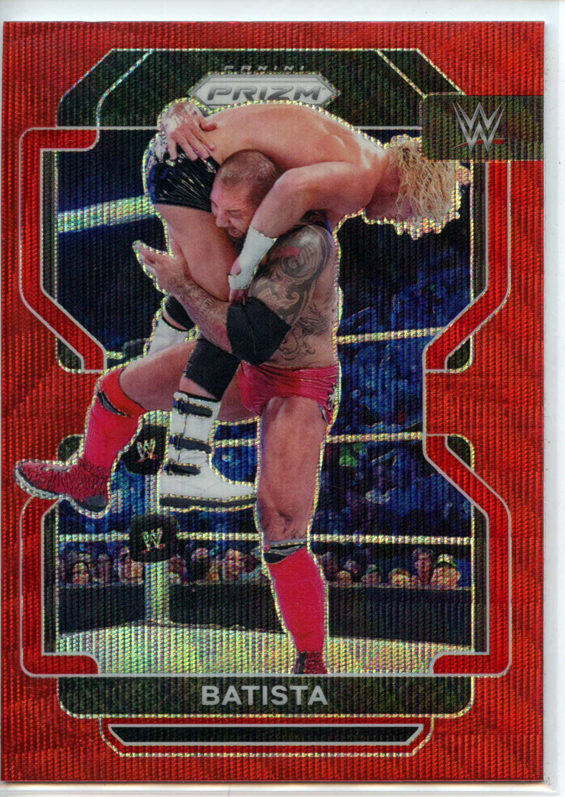 2022 Panini Prizm WWE Wrestling RUBY WAVE Parallel #196 Batista - Legend