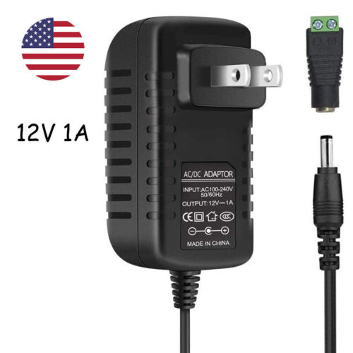 AC to DC 12V 1A 12W Power Supply Adapter For 2835 5050 5630 SMD LED Strip Lights
