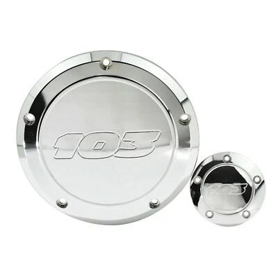 103 Tout Chrome Derby Timing Timer Couverture Pour Harley Dyna 99-17 Touring 15 - Photo 1/4