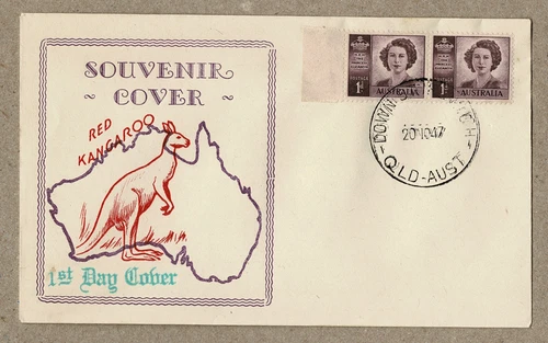 Australia 1947 Bishop 1d Princess FDC Cover Unaddressed