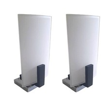 Abatjour moderna In Coppia in Vetro Metallo Legno Nero Wood Tpl Camera Comodino