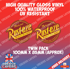 Rusteze Rusty Rust Cars Lightning McQueen Car Van Stickers X2 100mm