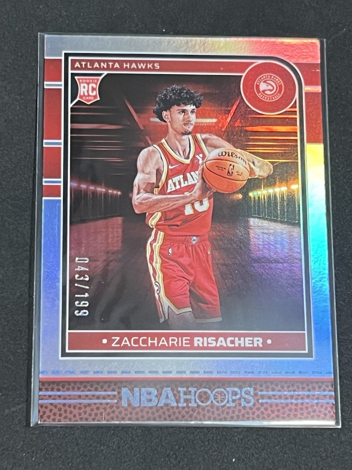 2024-25 Panini NBA Hoops /199 Zaccharie Risacher #231 Silver Rookie RC Hawks