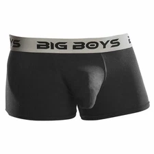 3 Pack - Men’s Black Size S Big Boys Lo-rise Boxers Trunks - Modal/Elastane