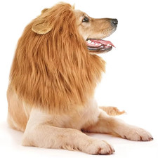 Cute Pet Dog Cosplay Clothes Lion Mane for Dog Costumes Realistic Lion Wig for M