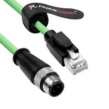 M12 D-Code 4Pin to RJ45 Ethernet Cable Flex for Industrial Camera 49.2ft/15M