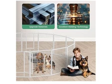 Simple Deluxe Dog Playpen, 32" Height 8 Panels Fence with Anti-Rust Coating, 