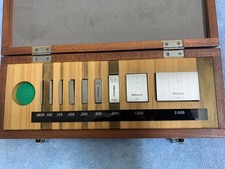 Mitutoyo Gage Block Set 9 pieces 516-935 Grade 3 .0625” - 2”