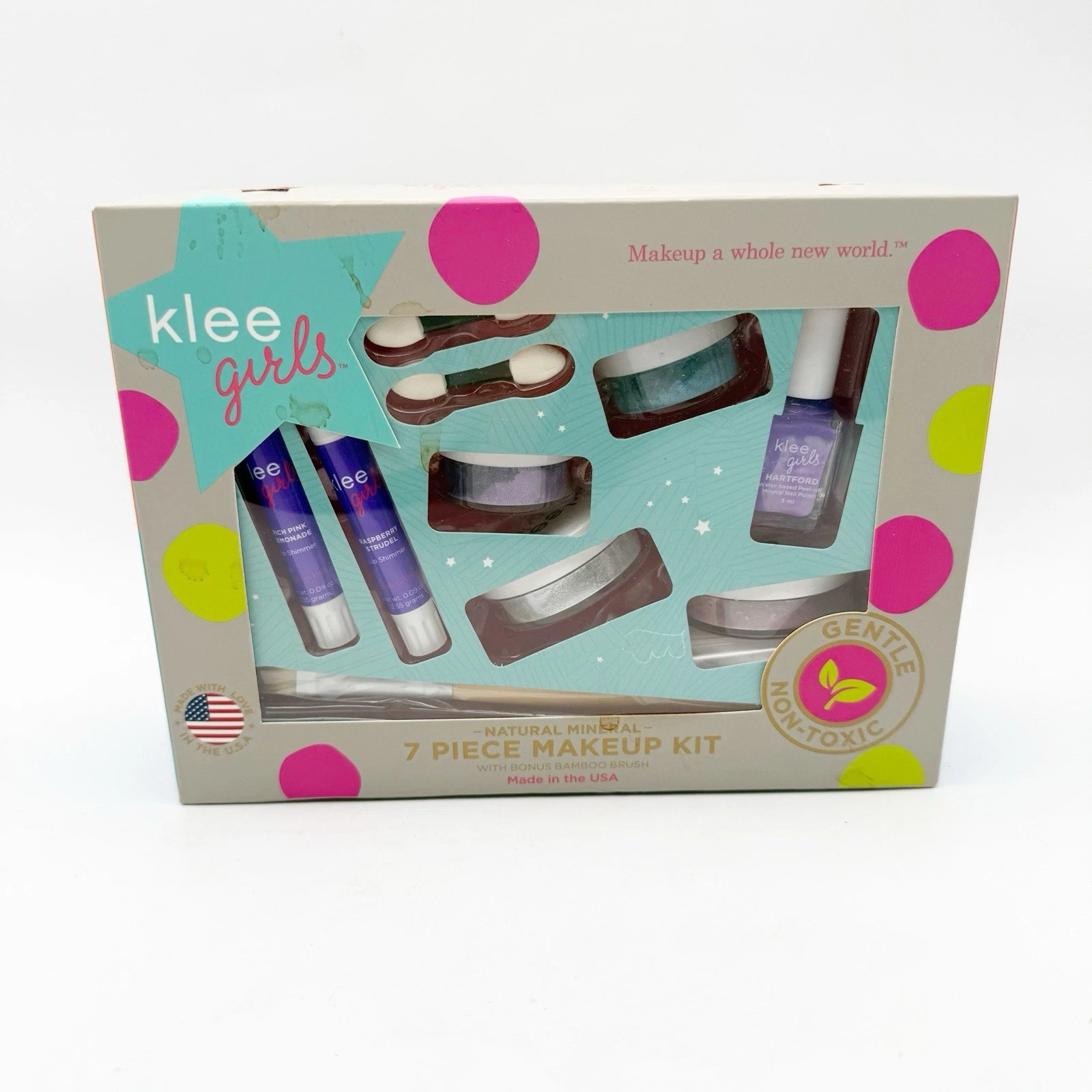 Klee Naturals Up And Away Naturals Klee Kids 7 PC Makeup up Kits with Brush